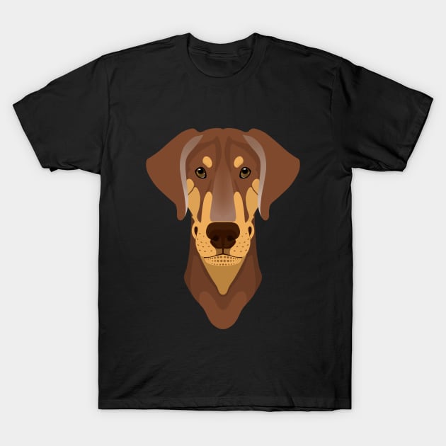 SimpliciTee - Natural Doberman T-Shirt by Larthan